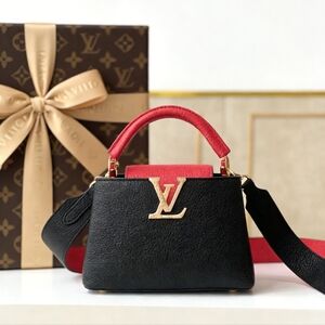 <AUTHENTIC> Louis Vuitton  Red Taurillon Leather Top Handle Bag
